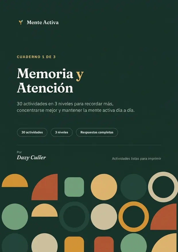 Página de actividades del cuaderno de memoria
